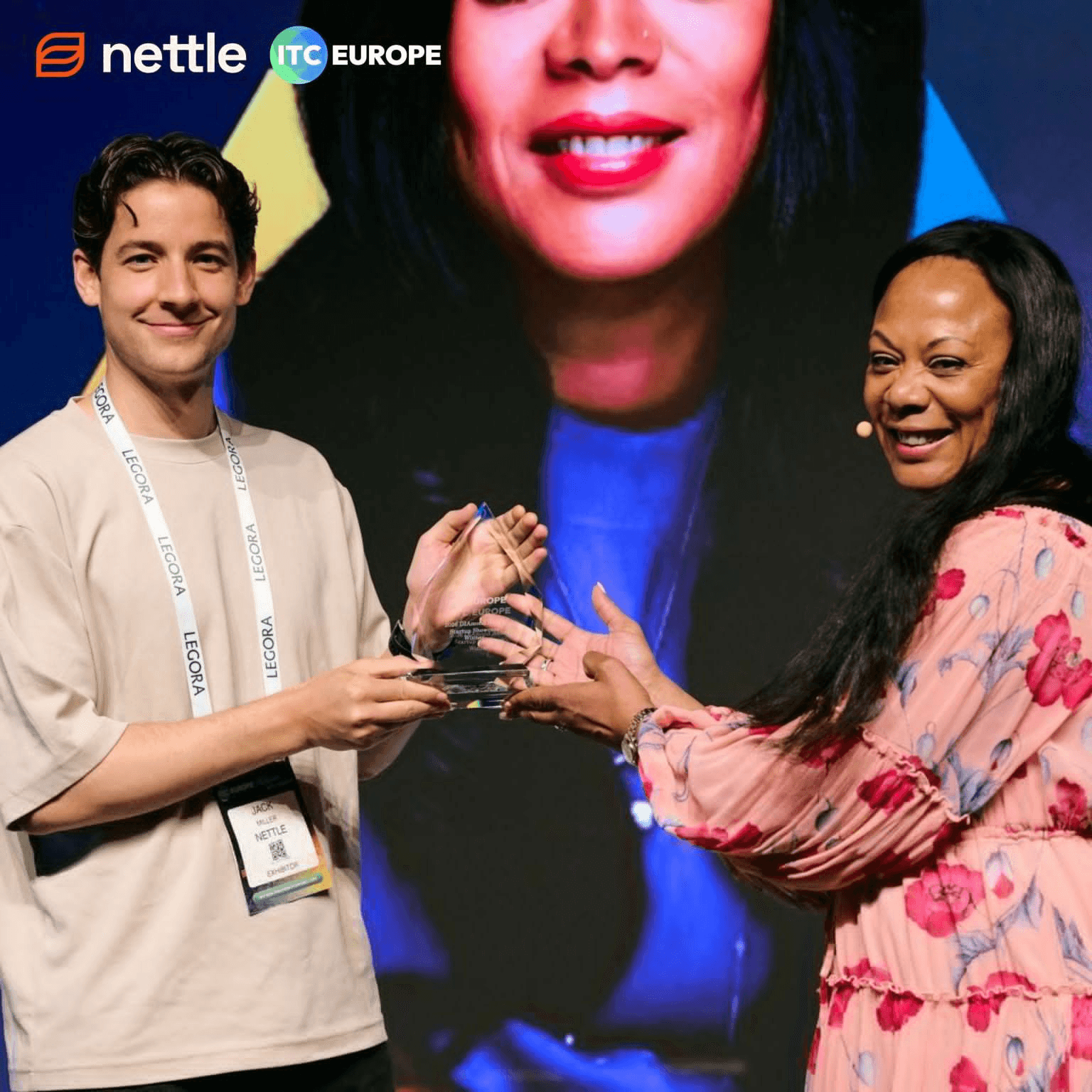 The Nettle team receiving an award at ITC Europe.